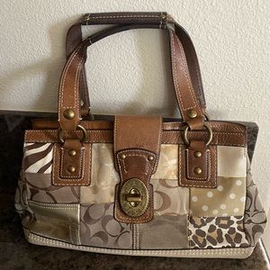 Coach Patchwork Buckle Tote